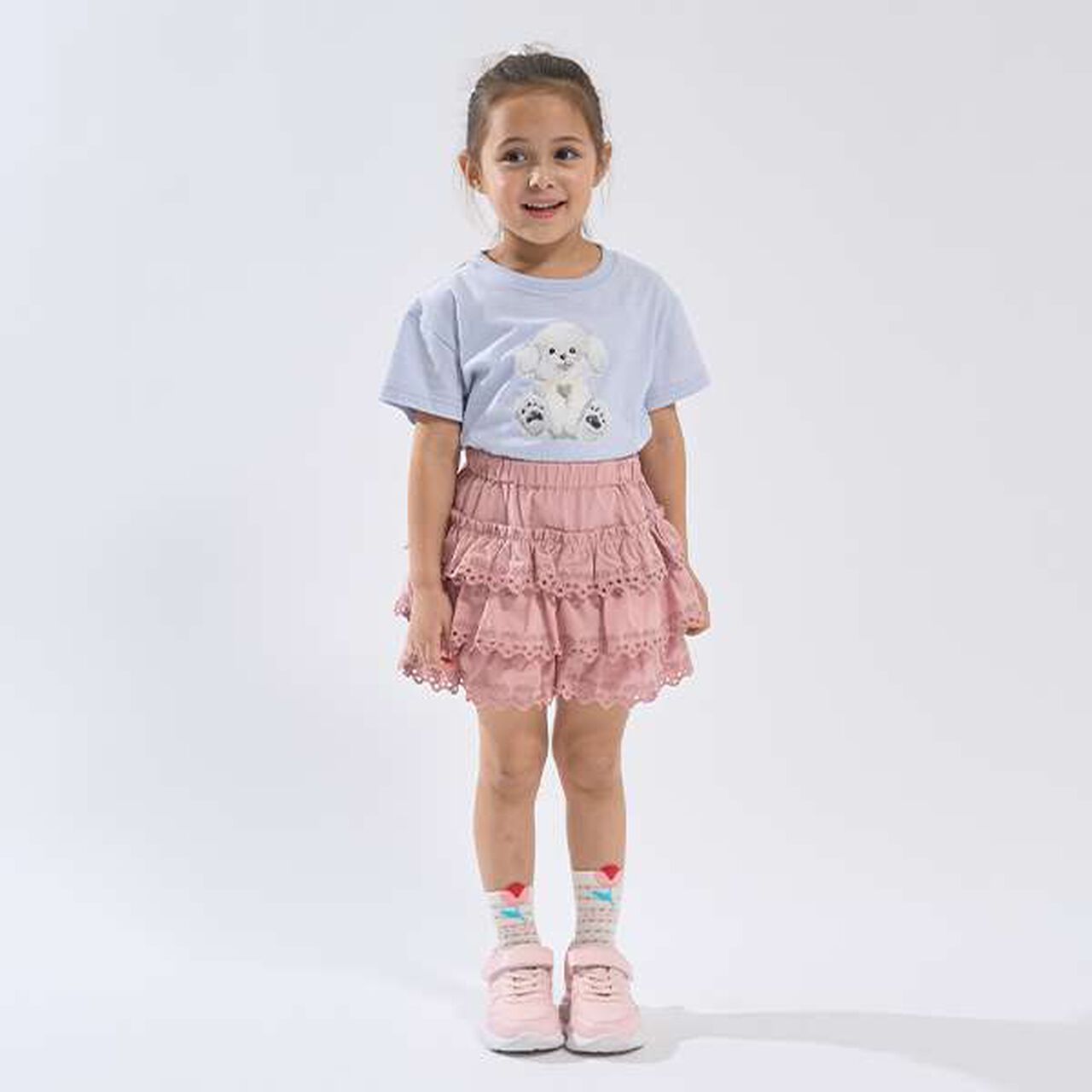 Soft Cotton Assorted Ribbon Motif Printed T-Shirt,Light blue, large image number 21