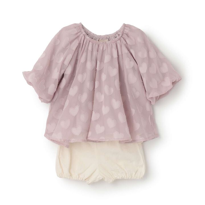 Heart Tunic Outfit Set,Light pink, medium image number 0