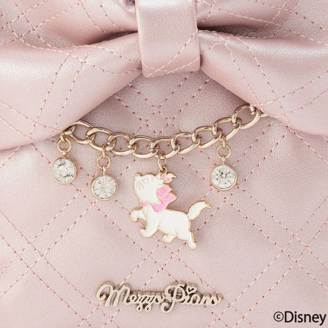 [Disney Marie] Ribbon Mini Shoulder Bag,Pink, large image number 2