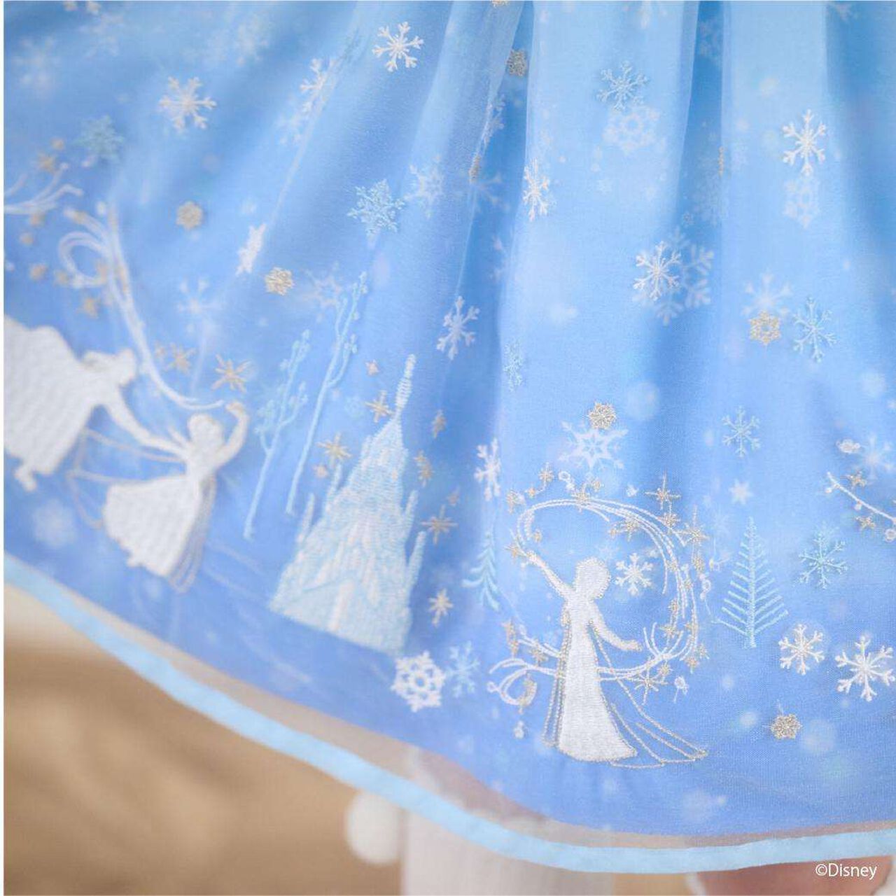 [Elsa] Frozen One-Piece Dress,Sax blue, large image number 14