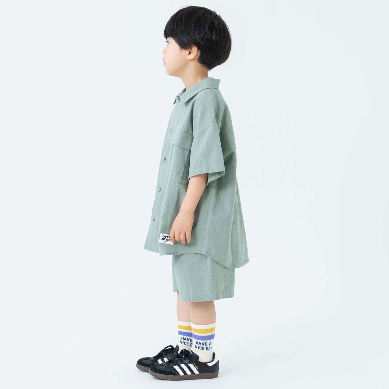 Wide Silhouette Outfit Set,Green, large image number 13