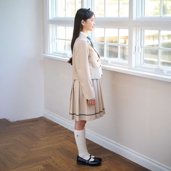 Graduation Attire Pleated Jumper Skirt,Navy, medium image number 14