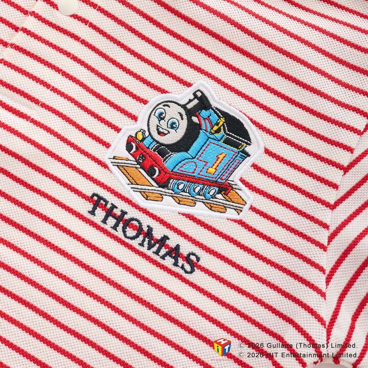 [Thomas the Tank Engine] Short-Sleeve Polo Shirt,Sax blue, medium image number 6
