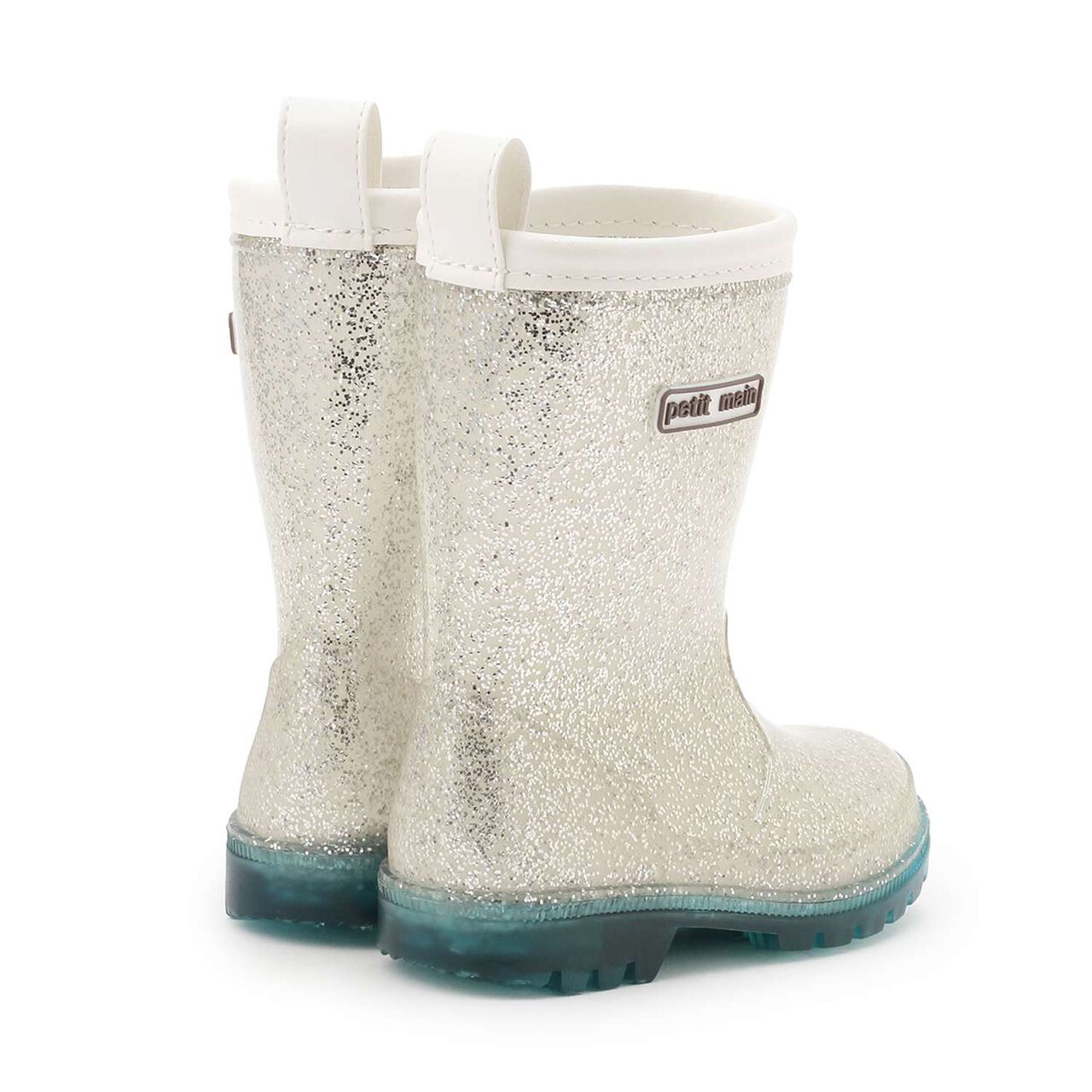 Shiny Rain Boots,Silver, large image number 3