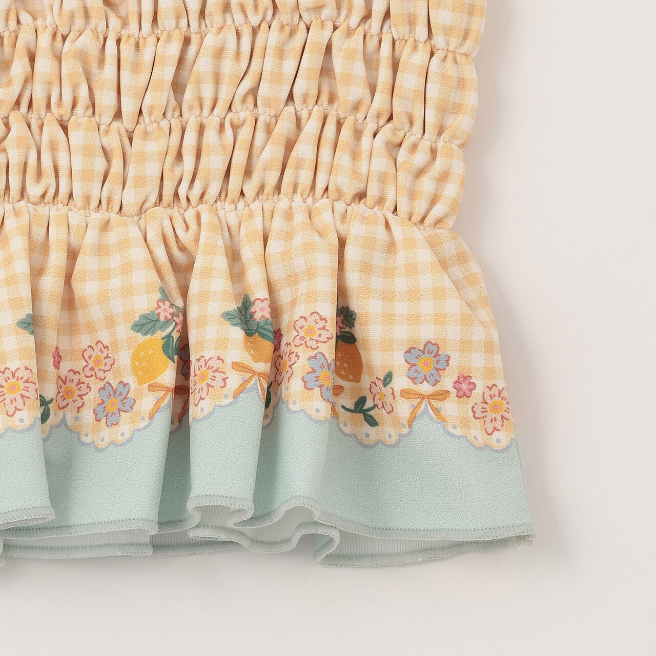 [SWIM] Baby Fruit Print Bikini with Cap,Yellow, large image number 6