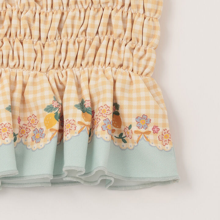 [SWIM] Baby Fruit Print Bikini with Cap,Yellow, medium image number 6