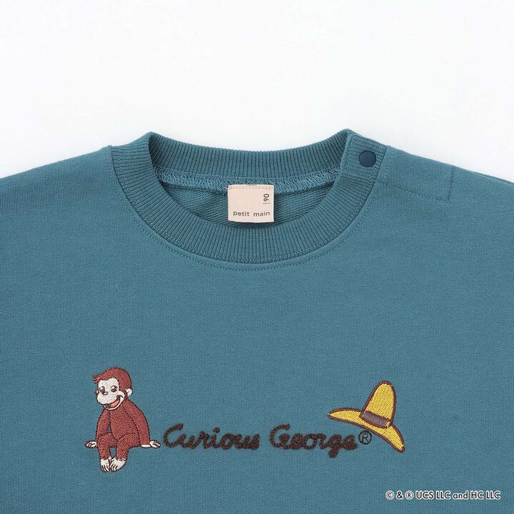 Curious George Layered Long-Sleeve Sweatshirt,Charcoal gray, medium image number 7