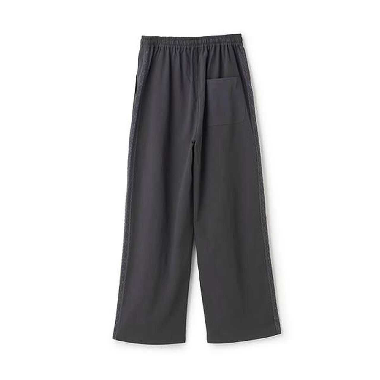 [Link] Side Lace Wide Pants,Charcoal gray, large image number 1