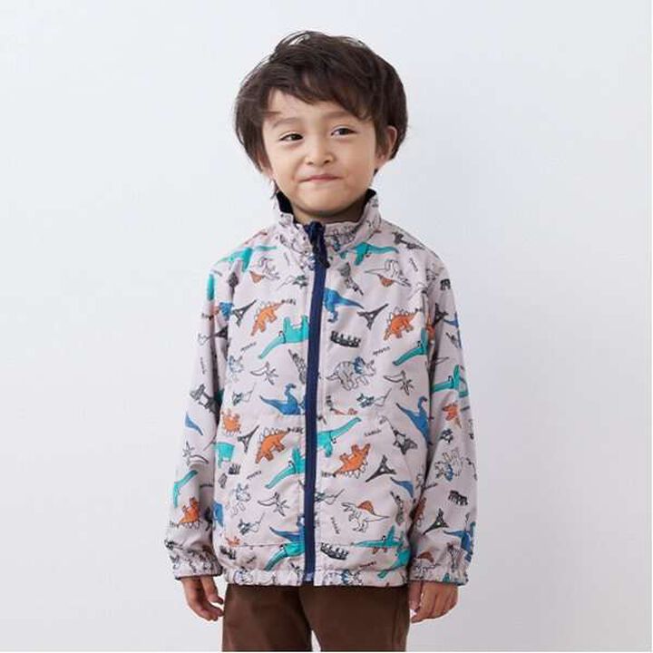 Dinosaur Reversible Windbreaker,Beige, medium image number 11