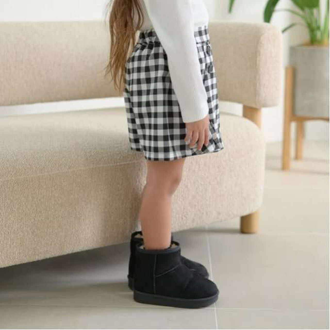 Tuck Pleated Skirt-Pants,Light gray, large image number 7