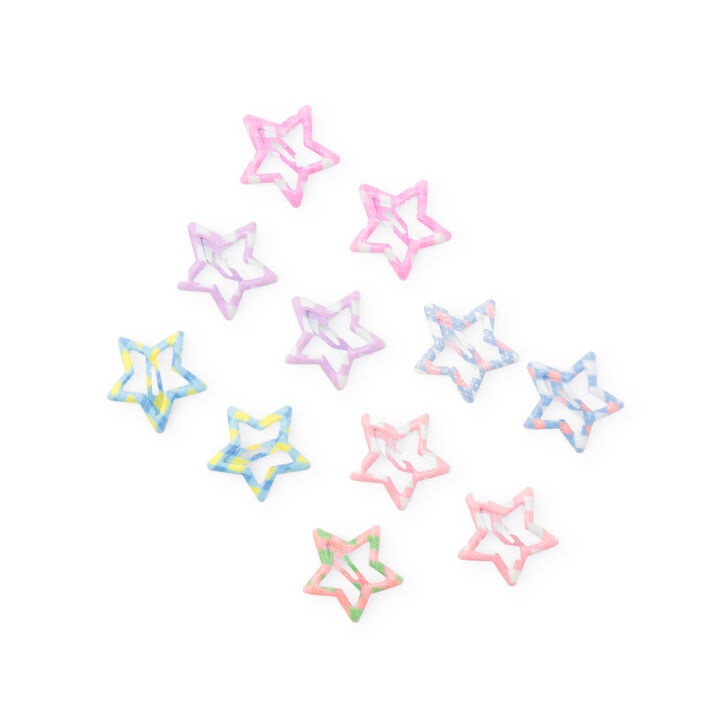 Star Patch Hair Clips,, medium