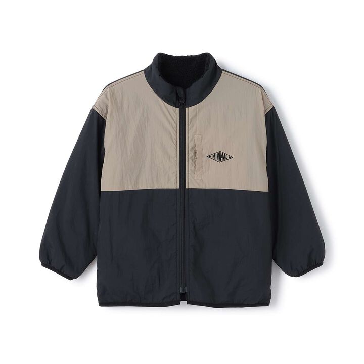 Reversible Color-Blocked Boa Outerwear,Black, medium image number 5