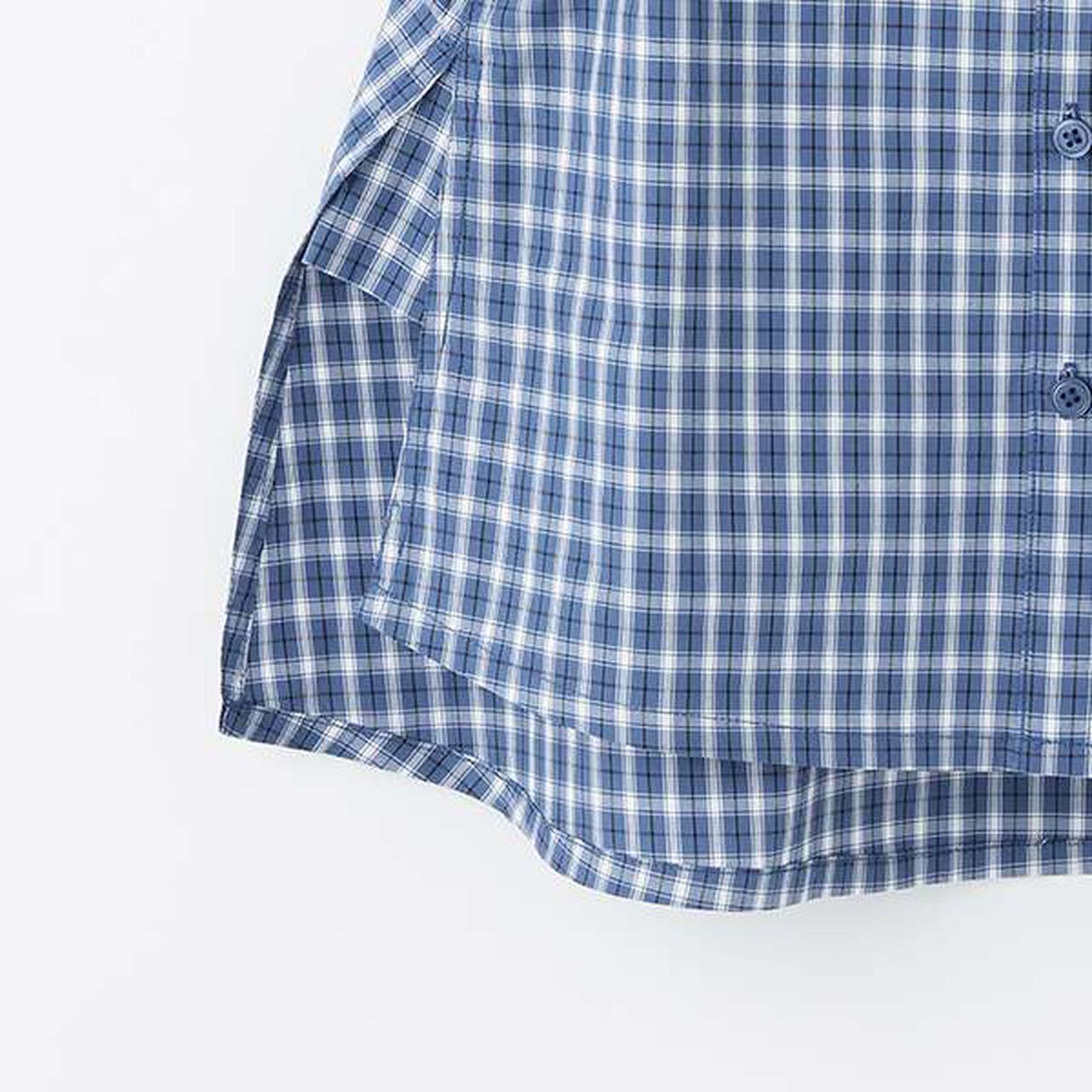 [AMI] Volume Sleeve Check Blouse,Deep blue, large image number 10