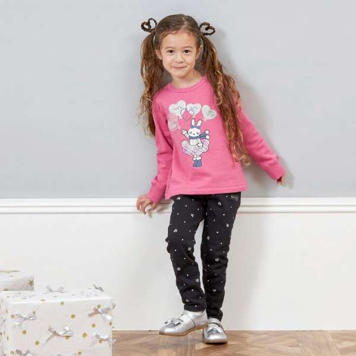 KP Mimi Appliqué Heart Balloon Sweatshirt (80-150),Lavender, medium image number 7