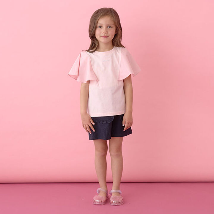 [Reversible] Soft Cotton Flare Sleeve T-Shirt,Moderate pink, medium image number 7