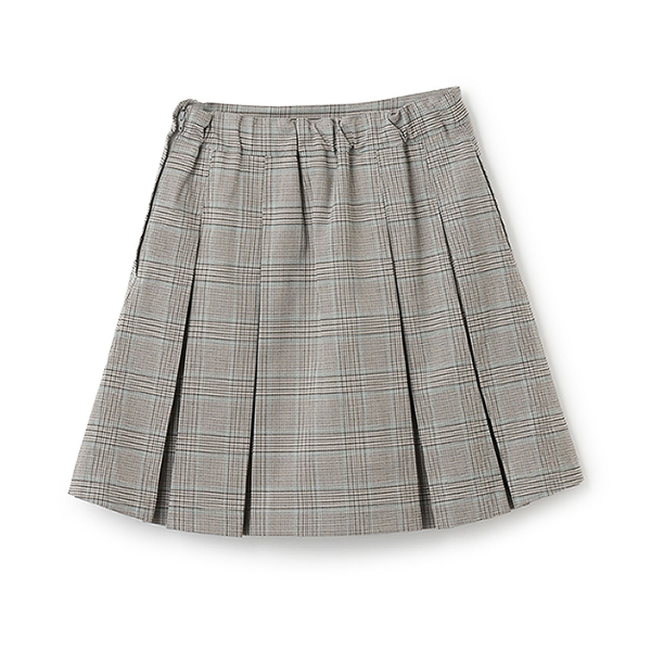 *Box Pleated Skirt-Pants,Gray, large image number 1
