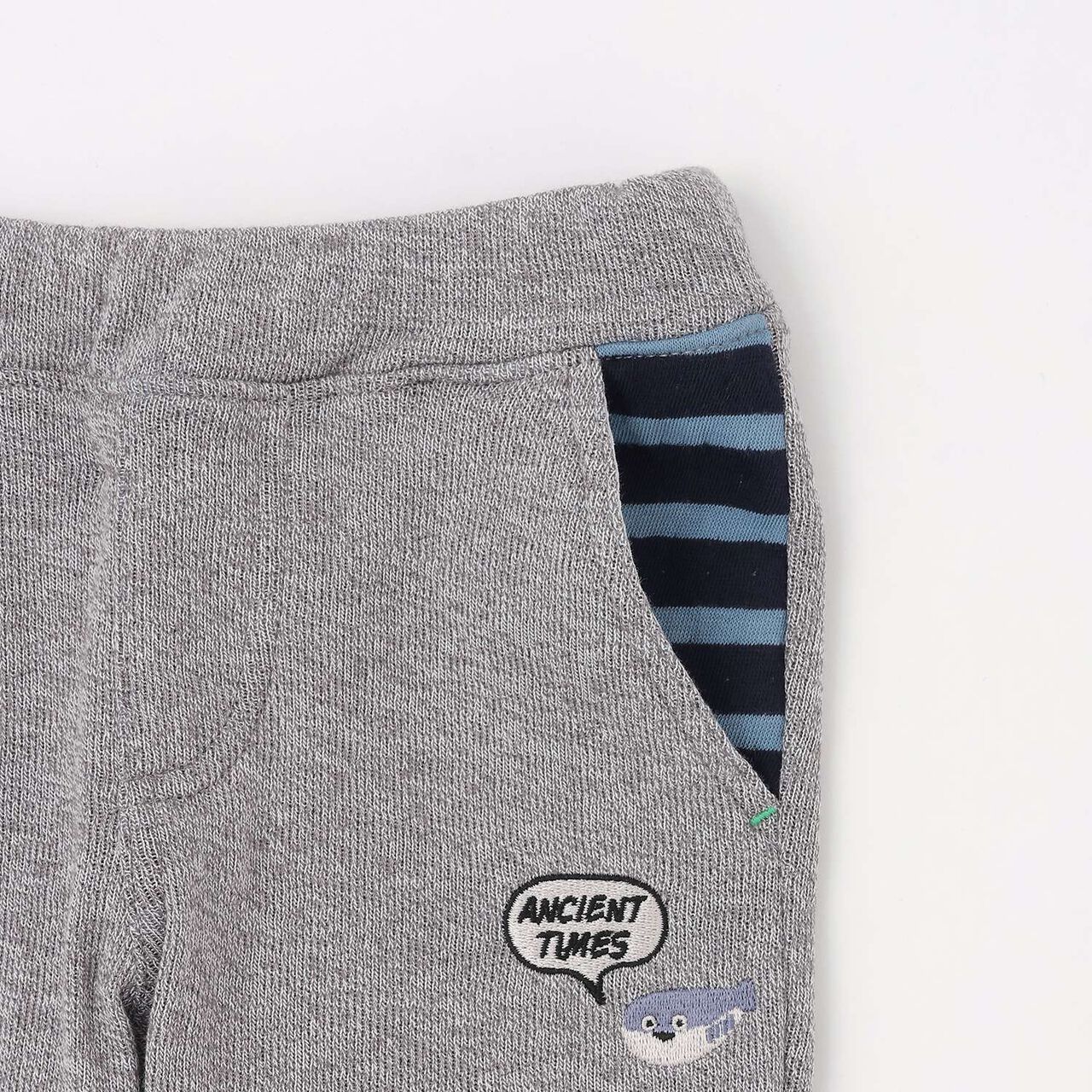 Dinosaur Knit Long-Length Straight Pants,Gray, large image number 7