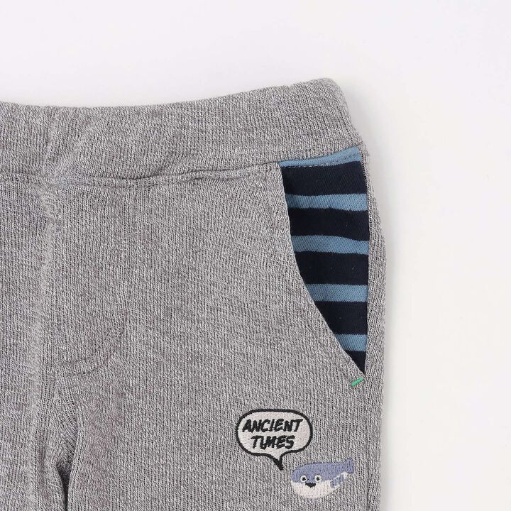 Dinosaur Knit Long-Length Straight Pants,Gray, medium image number 7
