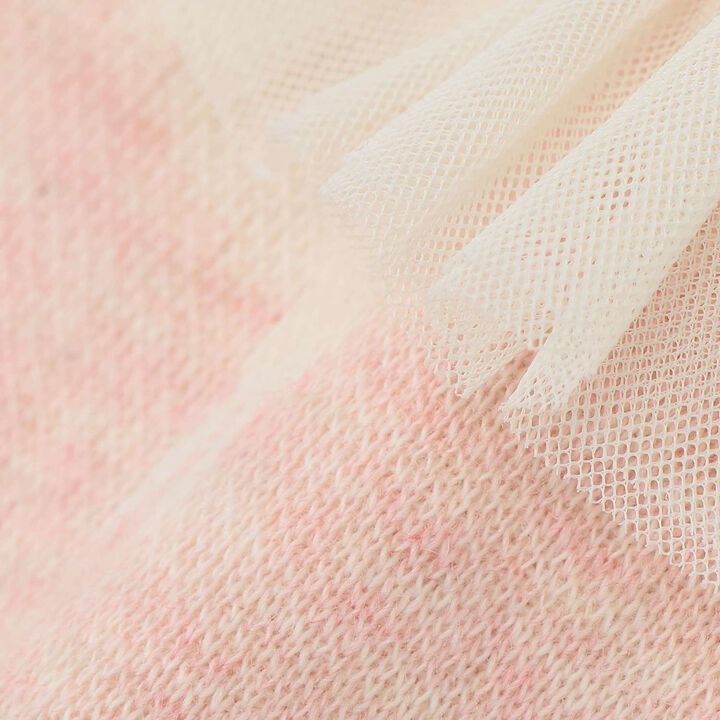 Organic Rabbit Jacquard Bib,Pink, medium image number 3