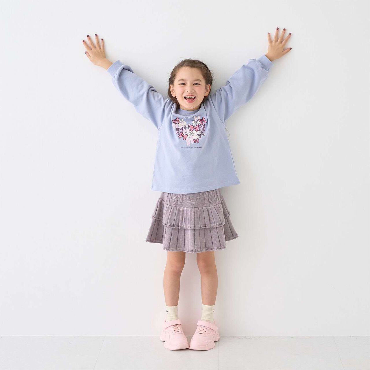 [Safe/Inner Shorts Included] Washable Tiered Knit Skirt,Greige, large image number 5