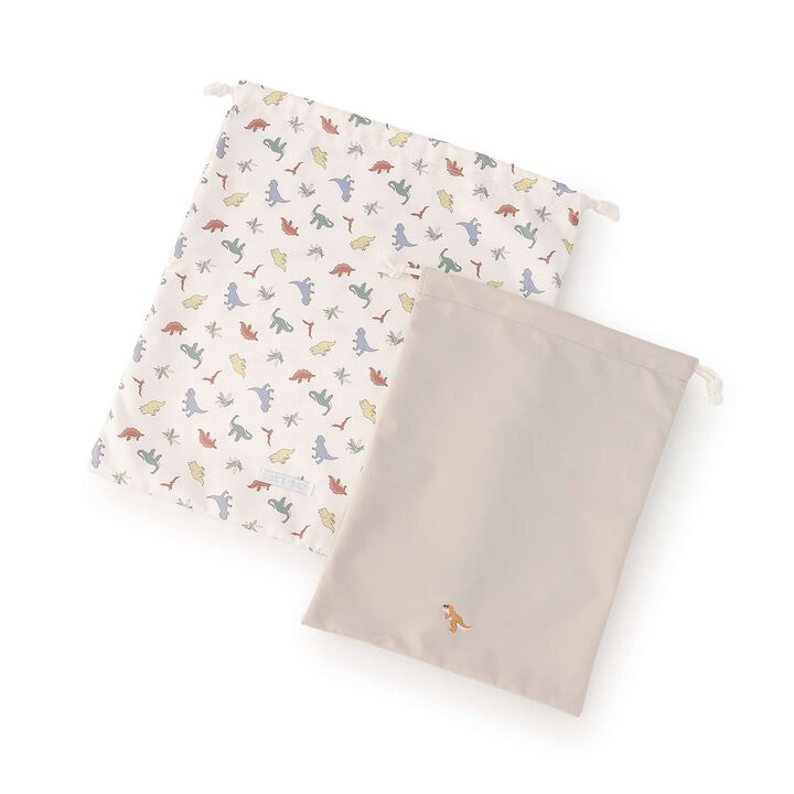 Boys Drawstring Pouch 2-Piece Set,Light beige, medium image number 0