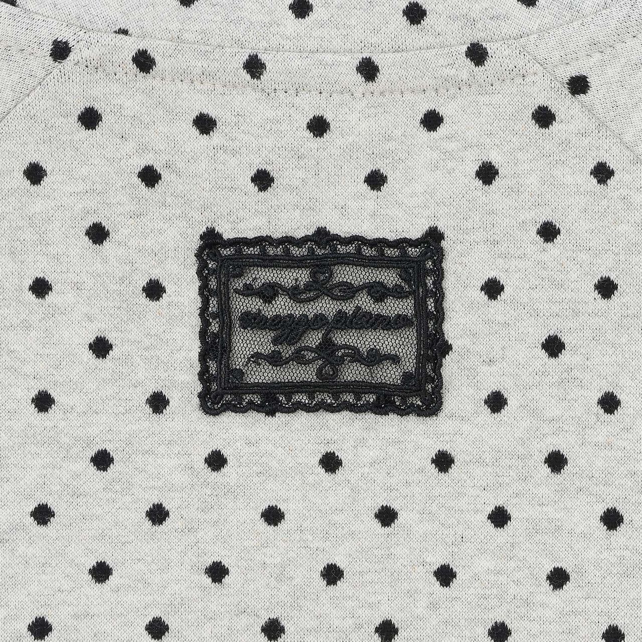 Dot Jacquard Jacket (with Ribbon Brooch),Black, large image number 7