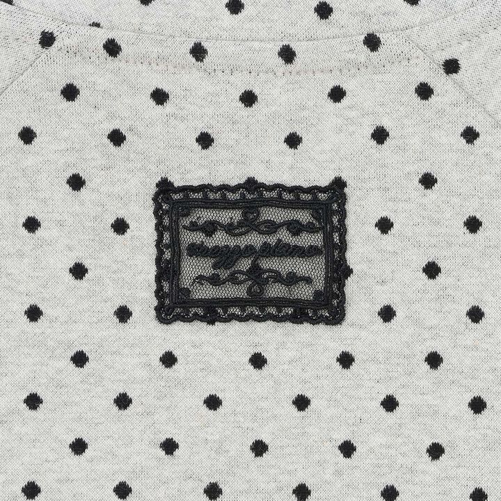 Dot Jacquard Jacket (with Ribbon Brooch),Black, medium image number 7