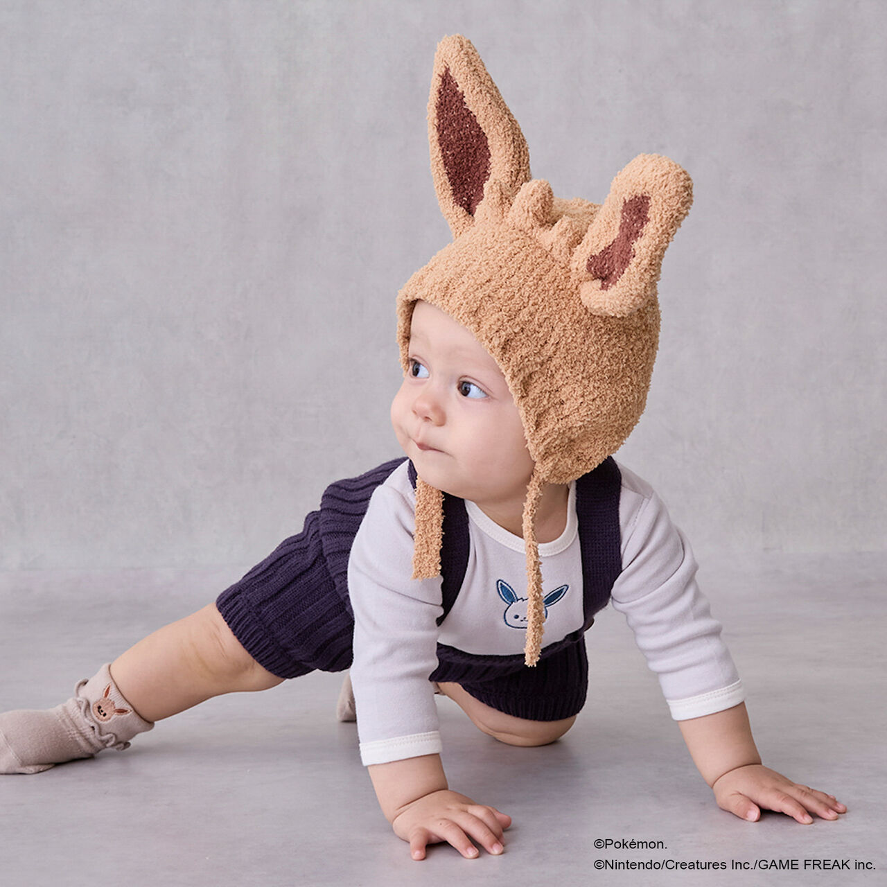 [Monpoke] Pants Set with Suspenders,Light gray, large image number 1