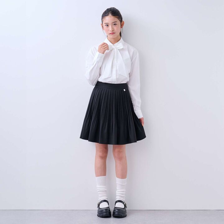 Lace Collar Bow Tie Blouse,White, medium image number 13