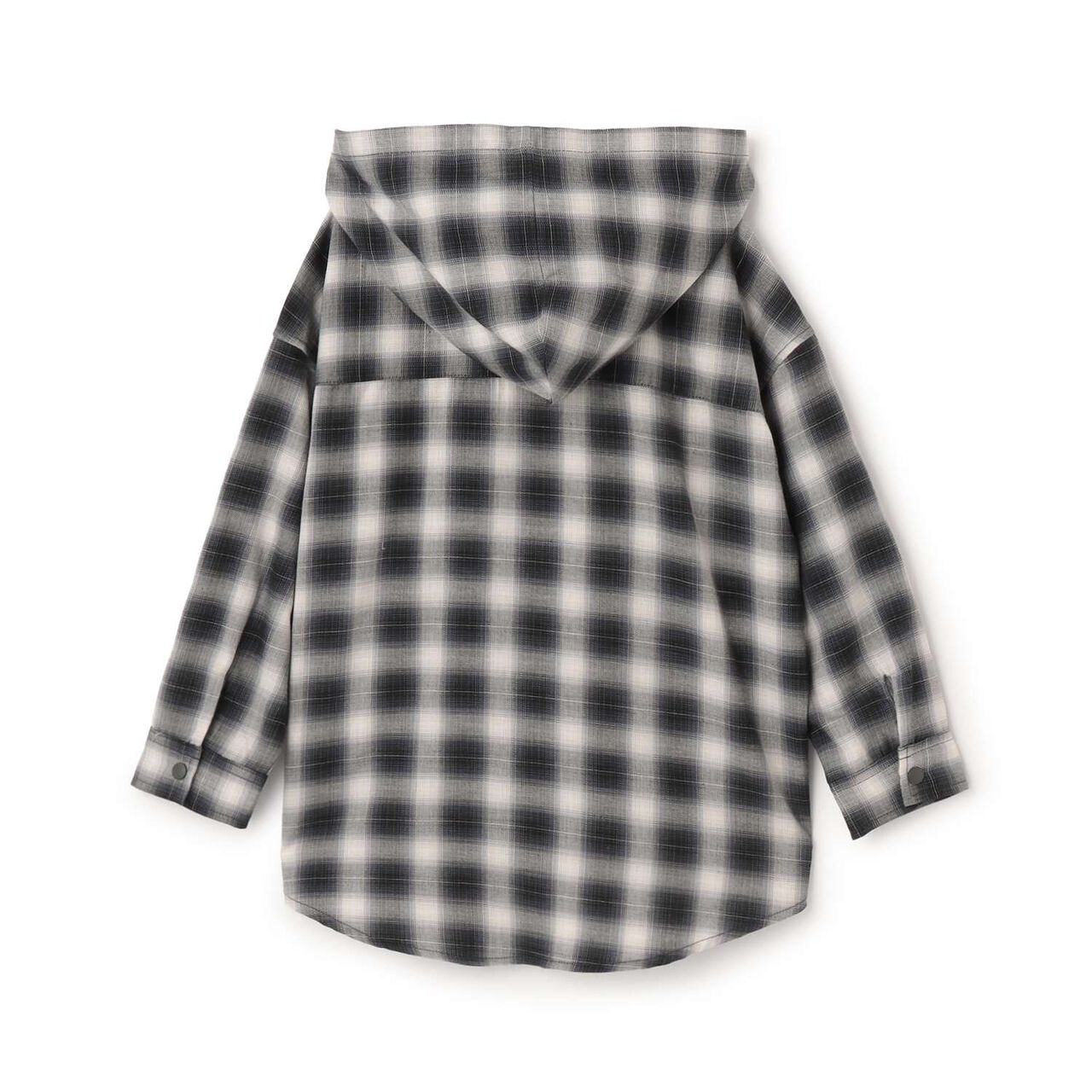 Checkered Shirt Parka,Black, large image number 1