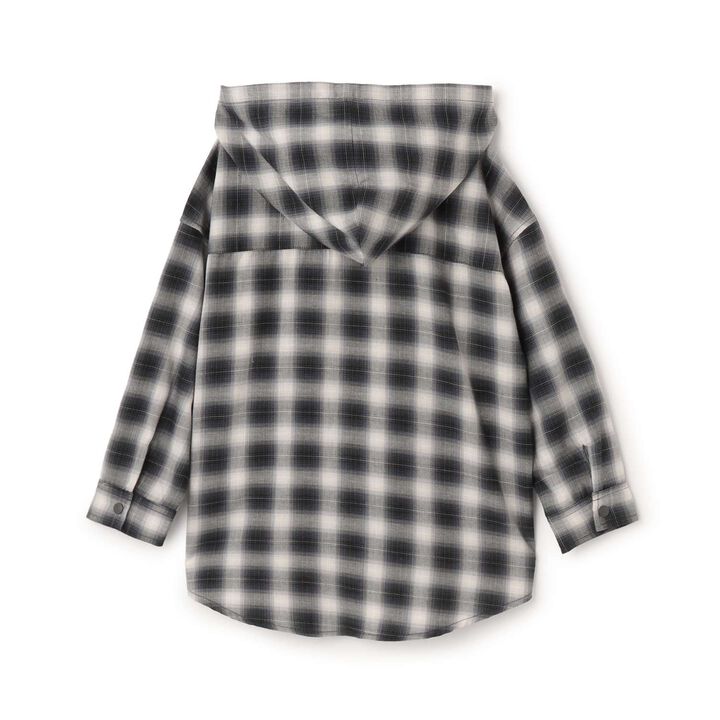 Checkered Shirt Parka,Black, medium image number 1