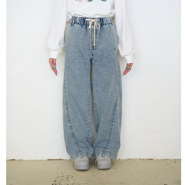 [ME DENIM] Stretch Quick-Dry Easy Pull-On Pants,Gray, medium image number 18