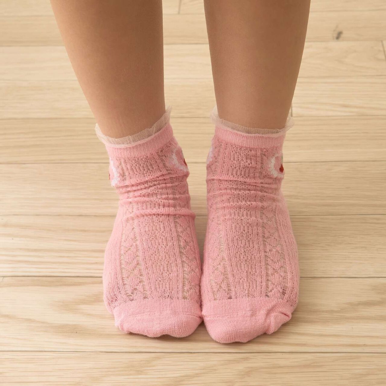 Spring Crew Socks,Yellow green, large image number 12