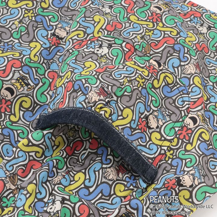 [PEANUTS] Denim Panel Jumper Skirt,Black, medium image number 4