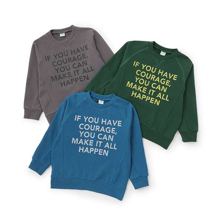 [Matching with Dad Outfit] Kids Raglan Wide Sweatshirt,Charcoal gray, medium image number 7