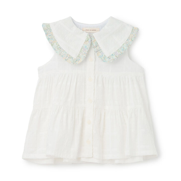 Liberty Frill Tunic,Off white, medium