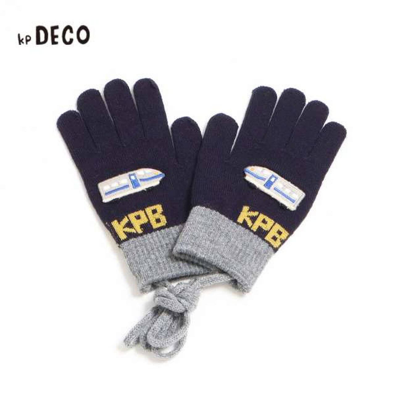 KP Deco Train Motif Gloves (M-L),Red, large image number 3