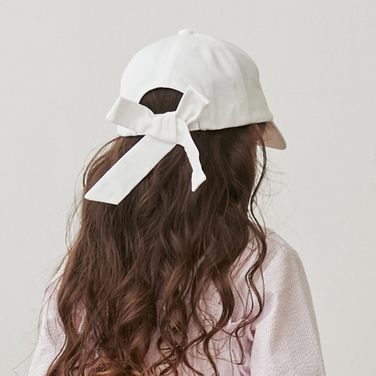 [Link] Back Ribbon Cap (Kids Size),Pearl white, large image number 9