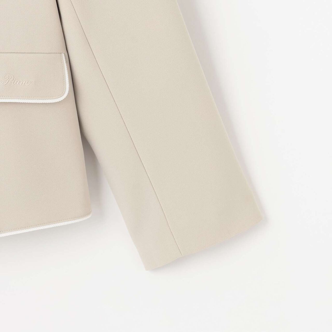 Piping Jacket,Beige, large image number 5