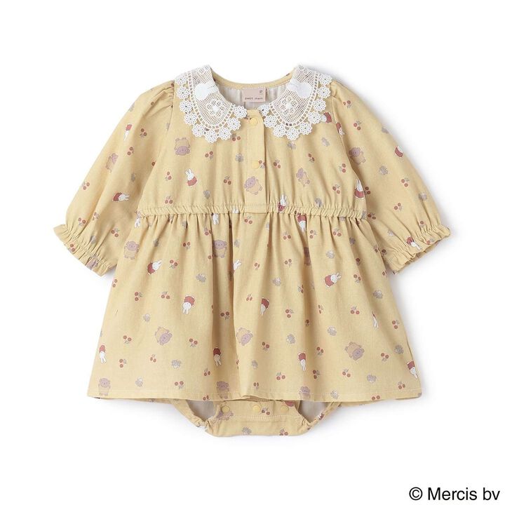 [D Bruna] All-Over Pattern Romper,Yellow, medium image number 0