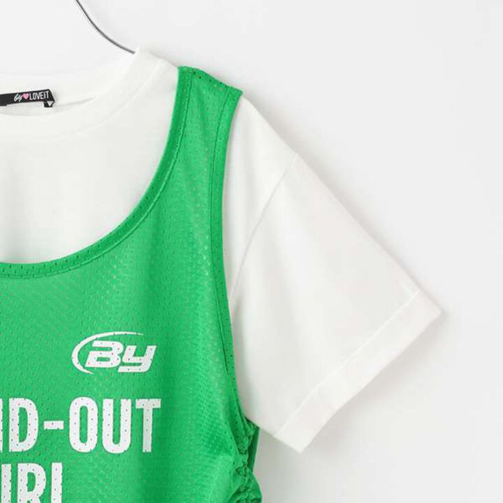 Mesh Long Sleeve T-Shirt Set,Green, medium image number 11