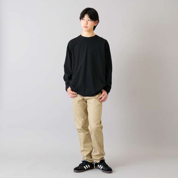 Cotton-Poly Stretch Twill Slim Pants,Beige, medium image number 8