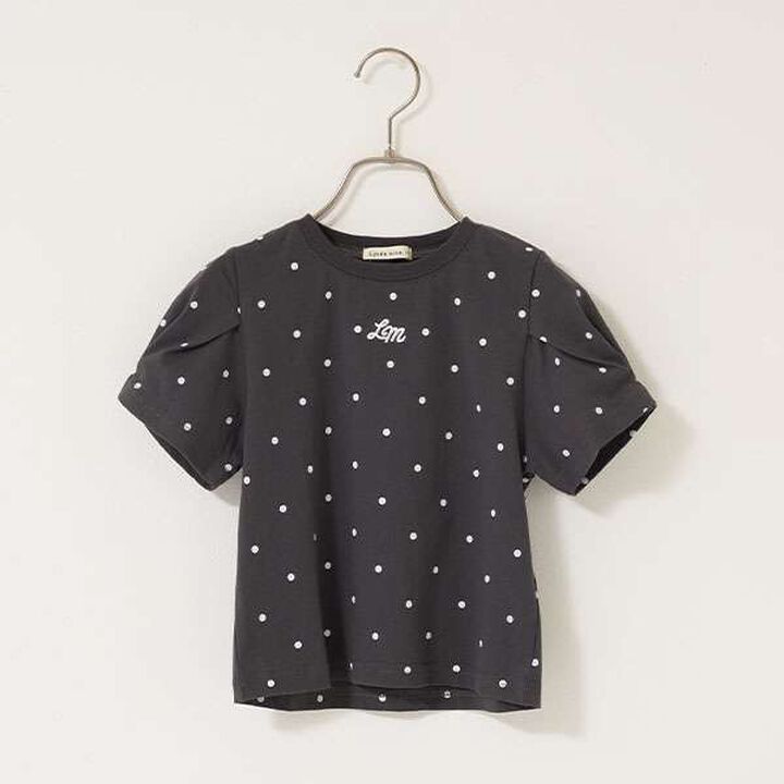 [Soft Cotton] Assorted All-Over Pattern T-Shirt with Tuck Sleeves,Moderate blue, medium image number 2