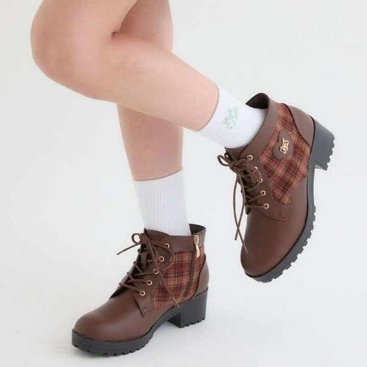Checkered Short Boots,, medium