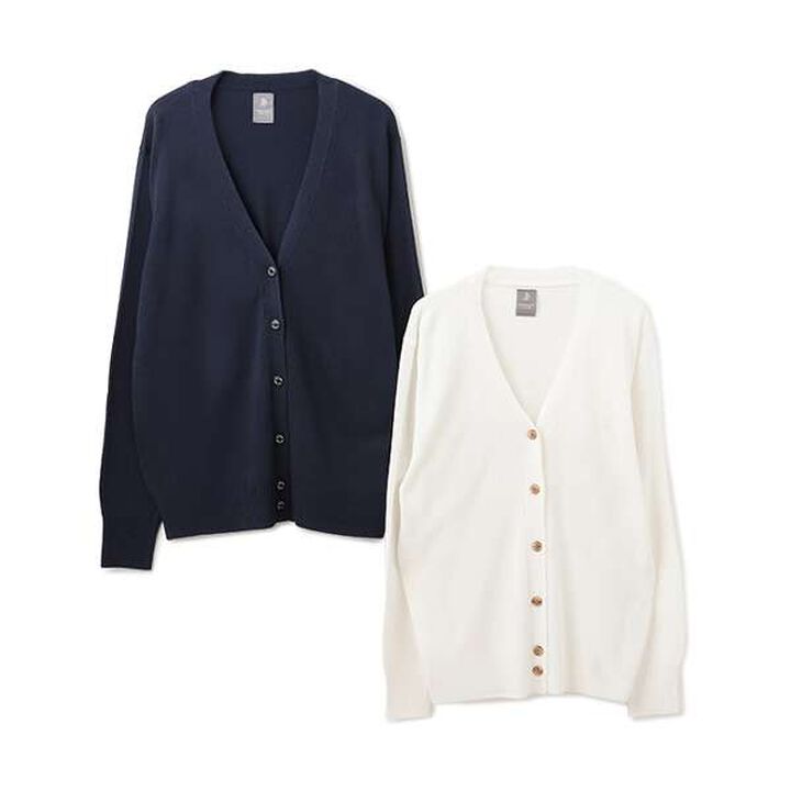 Cool Touch Antibacterial Deodorant V-Neck Cardigan,Navy, medium image number 10