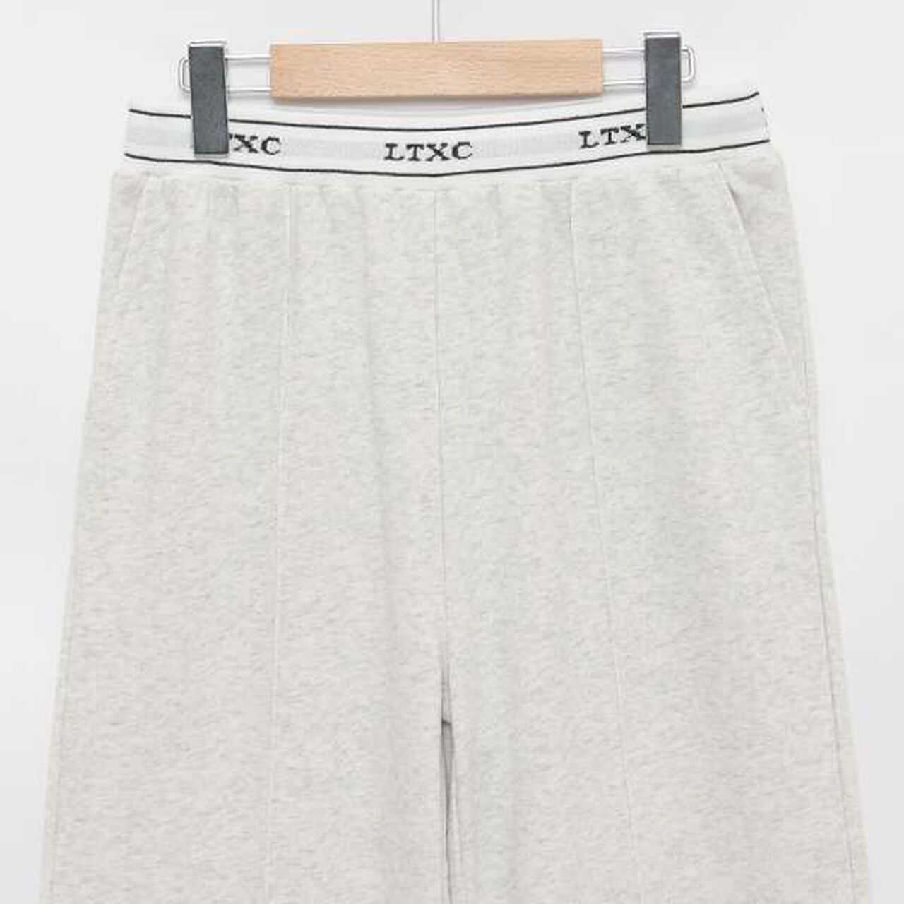 [LTXC] Quick-Dry Absorbent Waist Logo Sweatpants,Smoke white, large image number 5