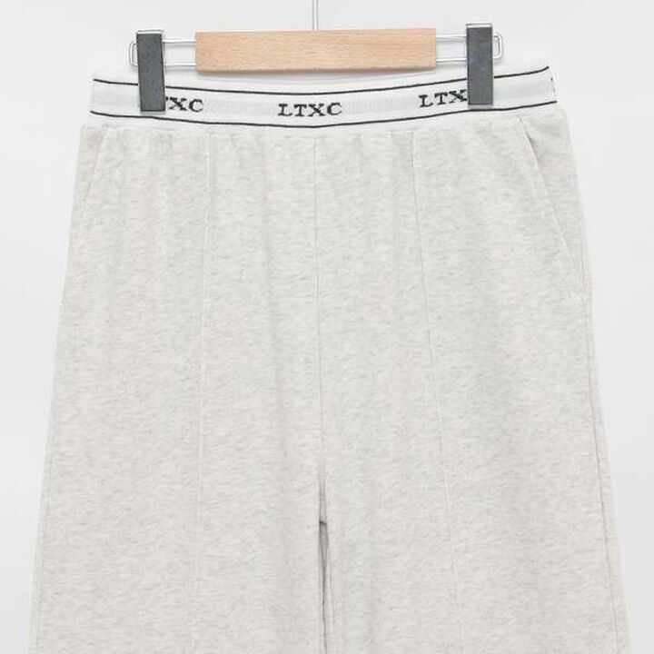 [LTXC] Quick-Dry Absorbent Waist Logo Sweatpants,Smoke white, medium image number 5