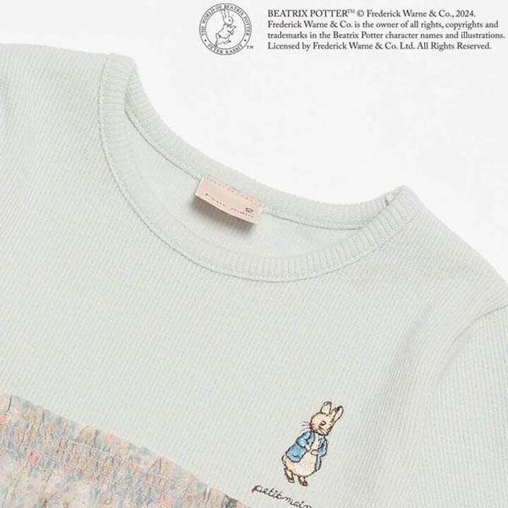 Peter Rabbit Floral Long Sleeve T-Shirt,Ivory, medium image number 7