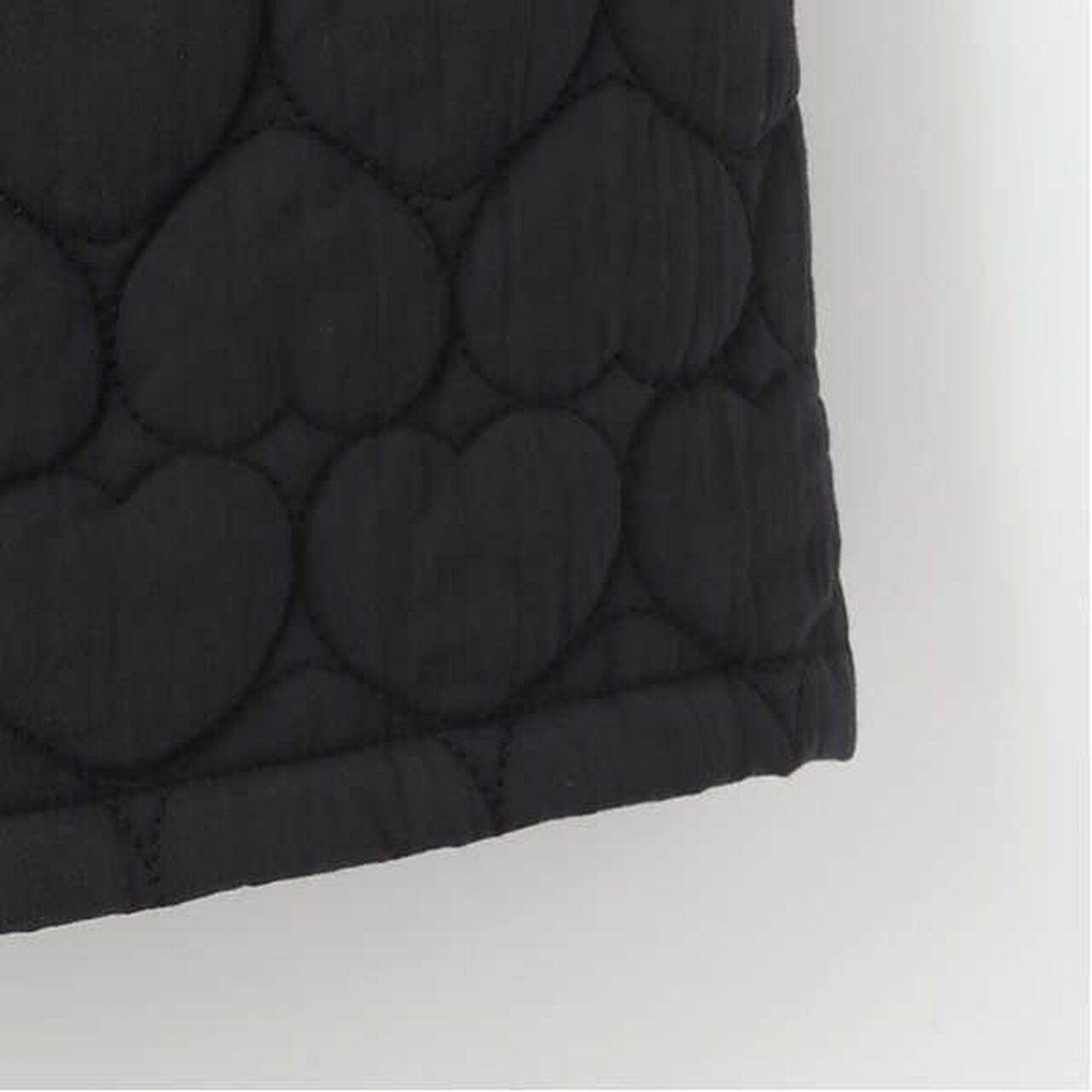 Heart Quilted Jumper Skirt,Charcoal gray, large image number 7