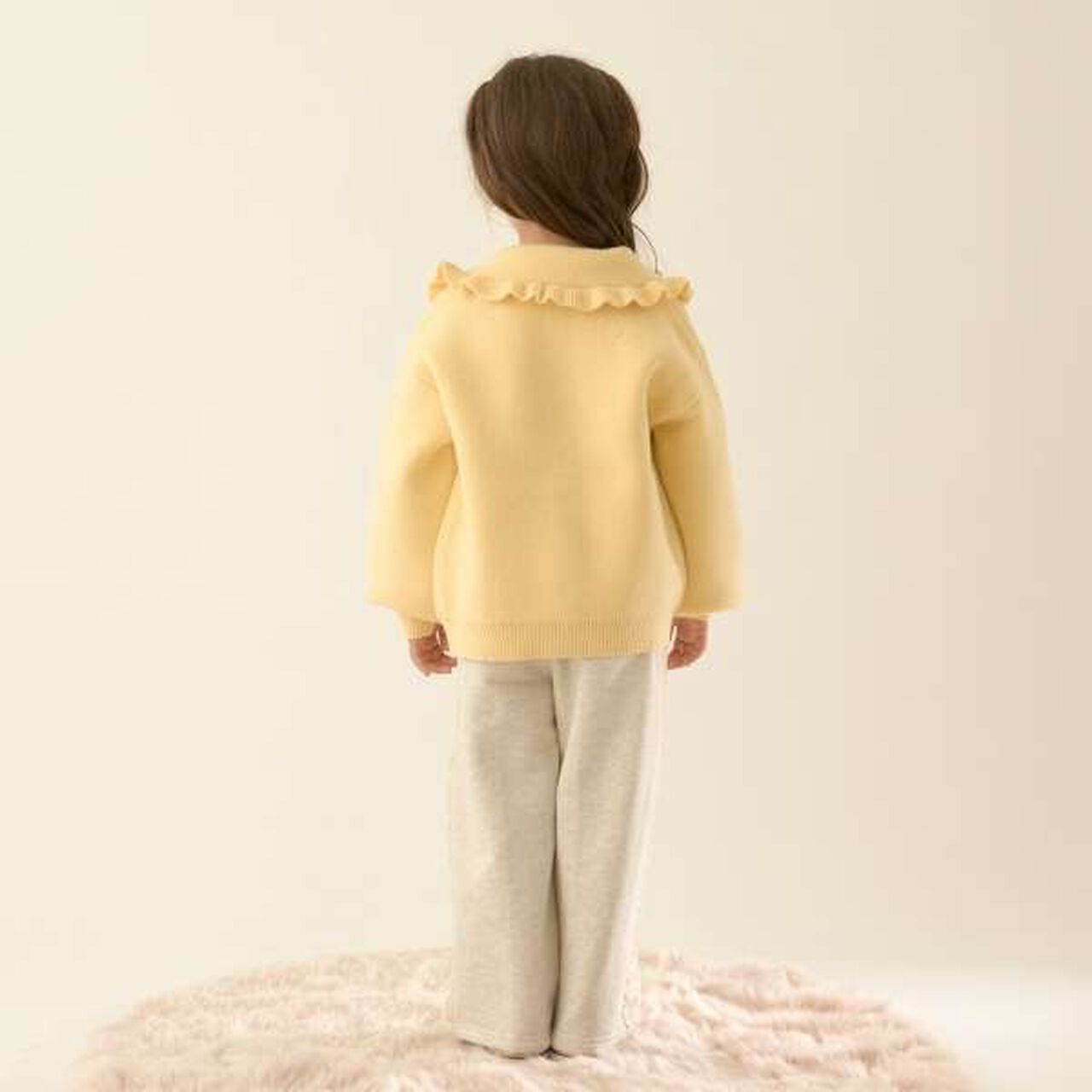 [Occasion] Frill Collar Cardigan,Cream, large image number 3